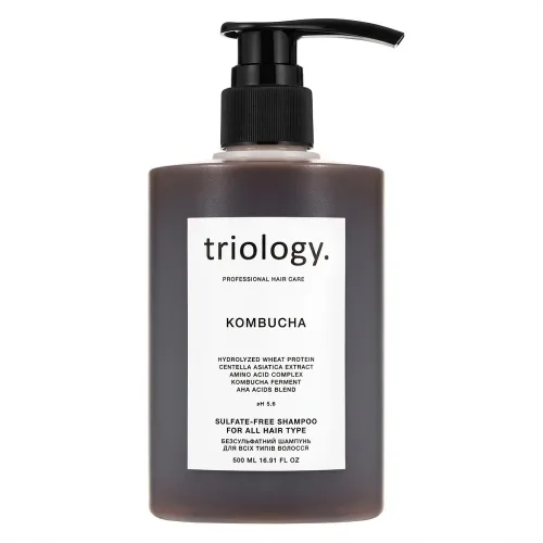 Безсульфатний шампунь для всіх типів волосся з комбучею 500 мл Triology kombucha sulfate-free shampoo