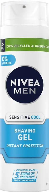 Гель NIVEA для гоління 200 мл Sensitive для чутливої шкіри