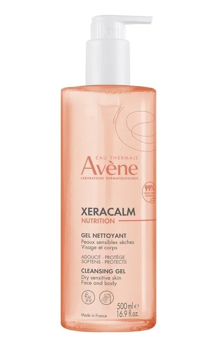 Гель Avene (Авене) XeraCalm Nutrition очищуючий для сухої чутливої шкіри обличчя та тіла 500 мл