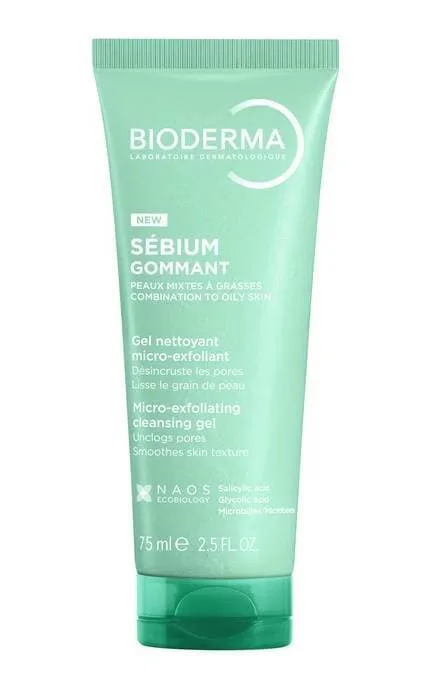 Гель-гомаж Bioderma (Біодерма) Sebium відлущуючий для обличчя 75 мл