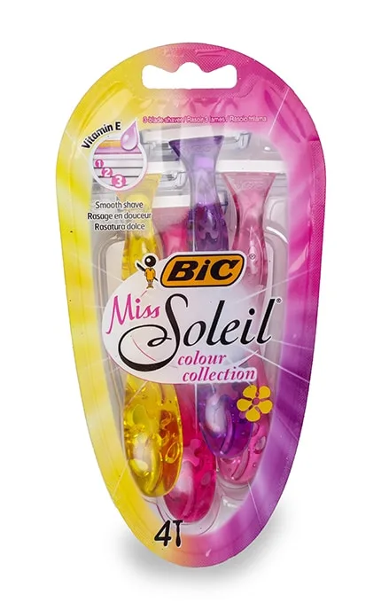 Набір станків для гоління BiC Miss Soleil colour collection, 4 шт
