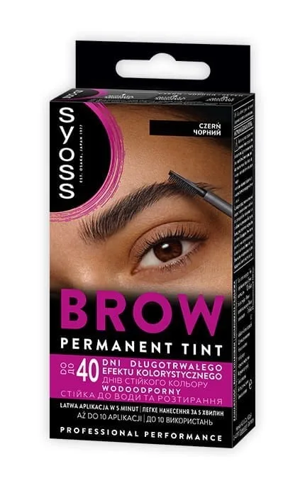 Стійка фарба для брів SYOSS Brow Tint Чорний 17 мл