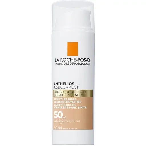 Засіб La Roche-Posay (Ля Рош-Позе) Anthelios Age Correct з тонуючим ефектом для чутливої шкіри обличчя SPF 50+ 50 мл