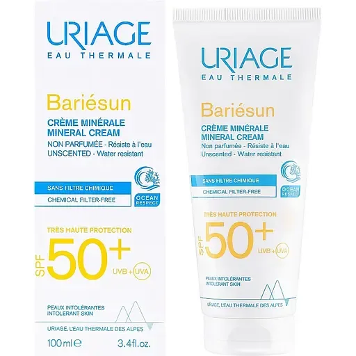 Крем Uriage (Урьяж) Bariesun сонцезахисний мінеральний SPF50+ 100 мл