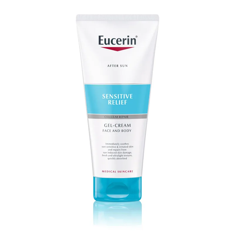 Гель-крем Eucerin (Юцерін) Sensitive Relief After Sun після засмаги для обличчя та тіла 200 мл