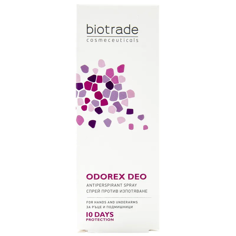 Антиперспірант спрей тривалої дії "До 10 днів без поту і запаху" - Biotrade Odorex Deo Antiperspirant Spray, міні