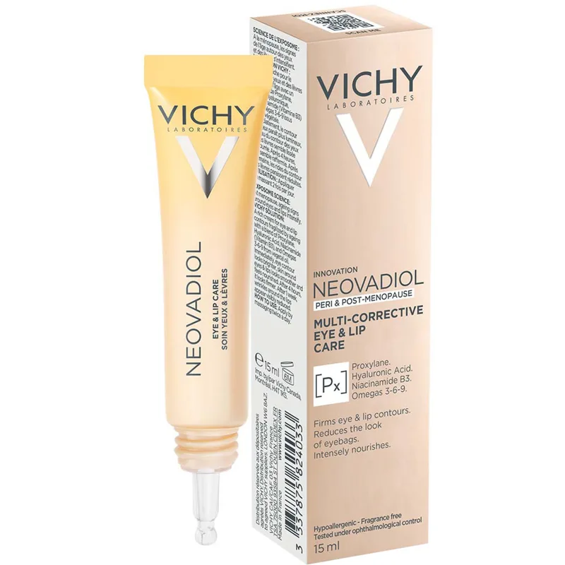 Мультикоригуючий засіб Vichy Neovadiol для розгладження зморшок та інтенсивного живлення для шкіри навколо очей та губ 15 мл (3337875824033)