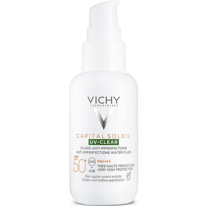 Щоденний невагомий флюїд Vichy (Віши) Capital Soleil для шкіри схильної до жирності та недосконалостей SPF 50+ 40 мл