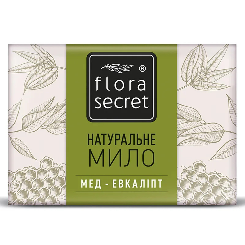 Мило Flora Secret банне з ефірною олією евкаліпту та медом, 75 г