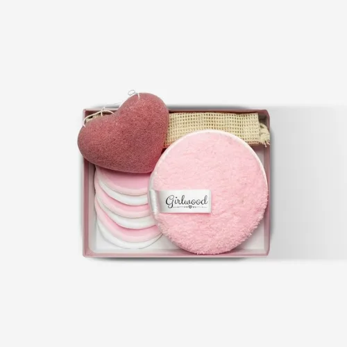 Набір спонжів для вмивання та демакіяжу “Дотик чистоти” Girlwood a set of sponges for cleansing and demaking Touch of purity