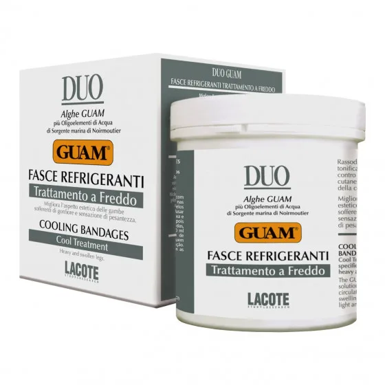 Неткані охолоджуючі стрічки для обгортань, просочені лосьйоном Guam Duo Fasce Refrigeranti Cooling Bandages
