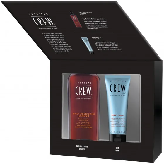 Подарунковий набір для чоловіків American Crew Fiber Cream Kit 2 (shmp/250ml + fiber/85g)