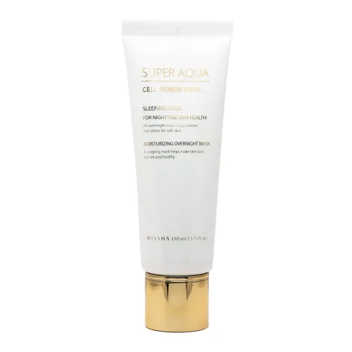Нічна маска для обличчя Missha Super Aqua Cell Renew Snail Sleeping Mask з екстрактом муцина равлика, 110 мл