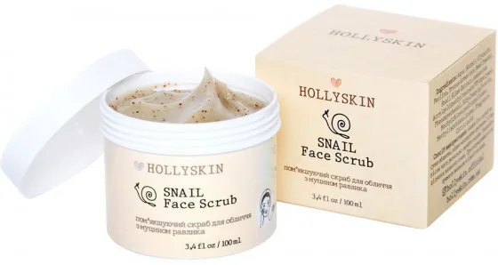 Скраб для обличчя Hollyskin Snail Face Scrub з муцином равлика, 100 мл