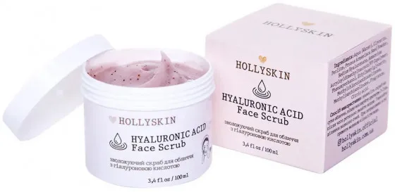 Скраб для обличчя Hollyskin Hyaluronic Acid Face Scrub з гіалуроновою кислотою, 100 мл