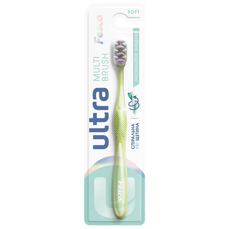 Зубна щітка FESCO (Феско) Ultra Multibrush салатова м'яка 1 шт