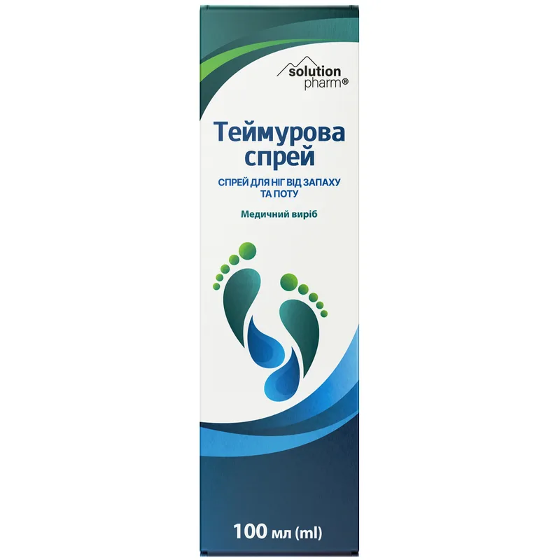 Спрей для ніг Теймурова від запаху та поту медичний виріб флакон