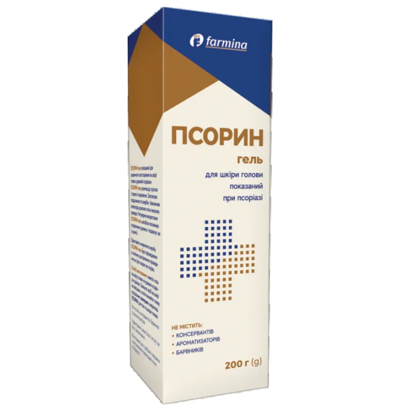 Псорін Psorin гель для шкіри голови при псоріазі 200 г