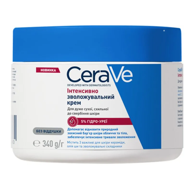 Інтенсивно зволожувальний крем CeraVe для дуже сухої шкіри 340 г (3337875923880)