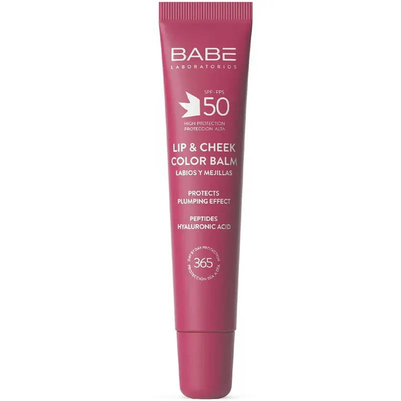Бальзам-тінт для губ і щік Babe (Бабе) Sun Protection Velvet з гіалуроновою кислотою та пептидами SPF 50 20 мл