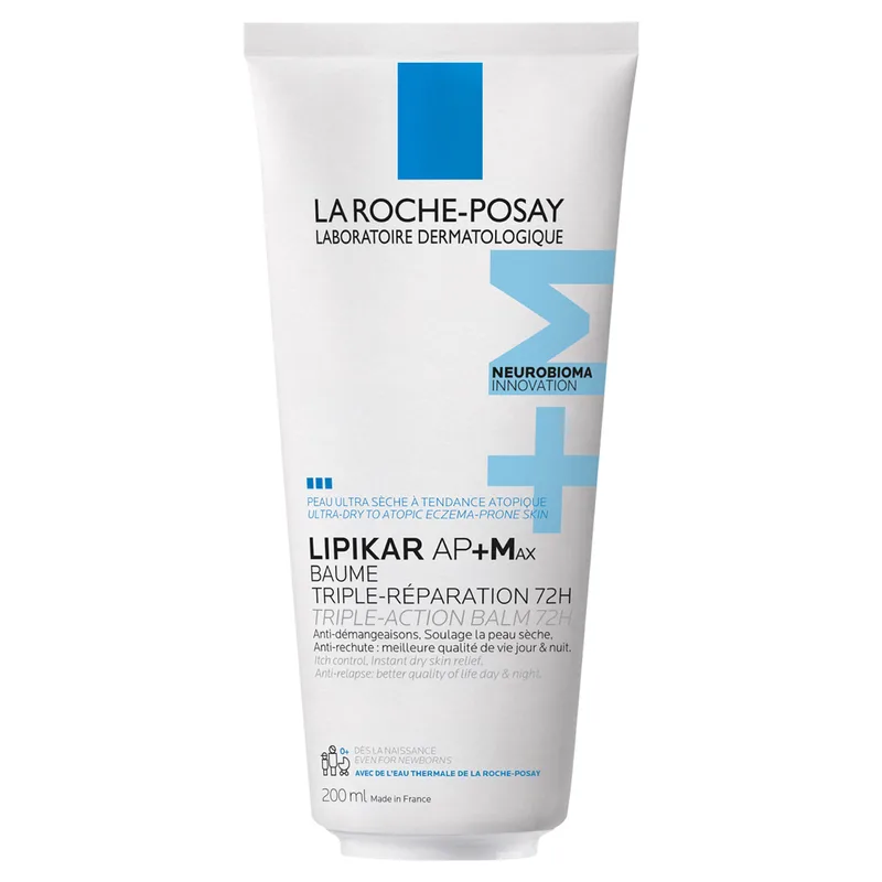 Бальзам La Roche-Posay (Ля Рош-Позе) Lipikar АР+Макс ліпідовідновлювальний для дуже сухої та схильної до атопії шкіри обличчя та тіла для немовлят, дітей та дорослих