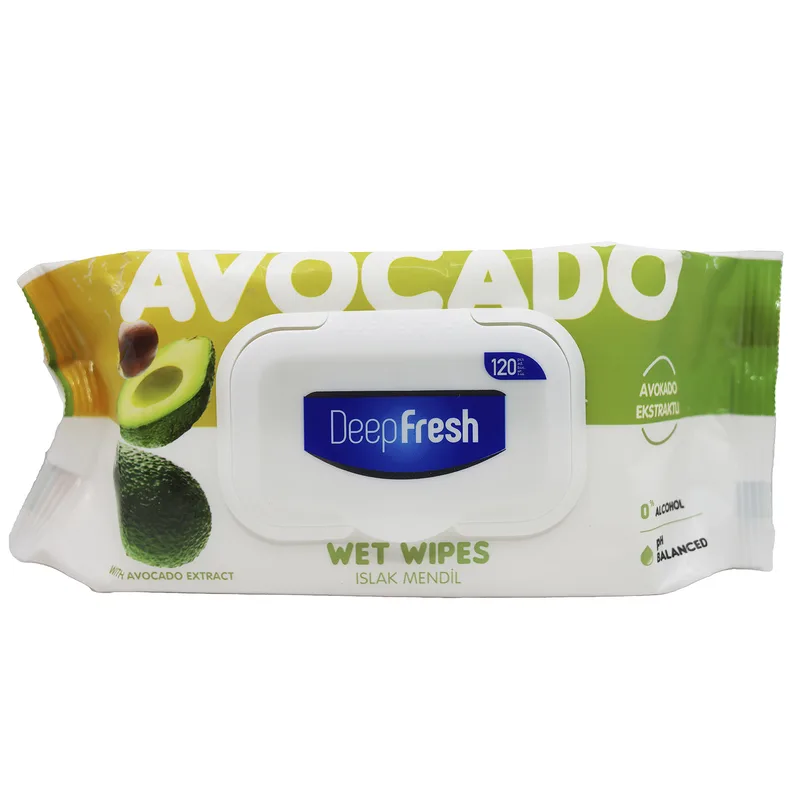 Серветки вологі DEEP FRESH (Дип Фреш) Green Nature Avocado з клапаном 120 шт