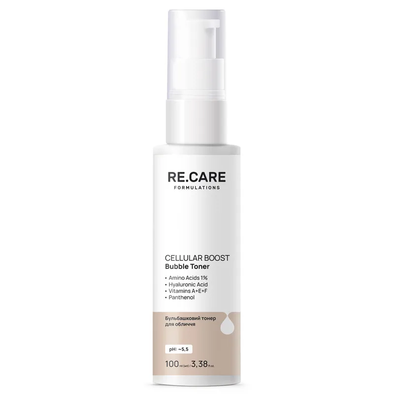 Бульбашковий тонер для обличчя Cellular Boost Bubble Toner, 100 мл Re.Care (343051635)