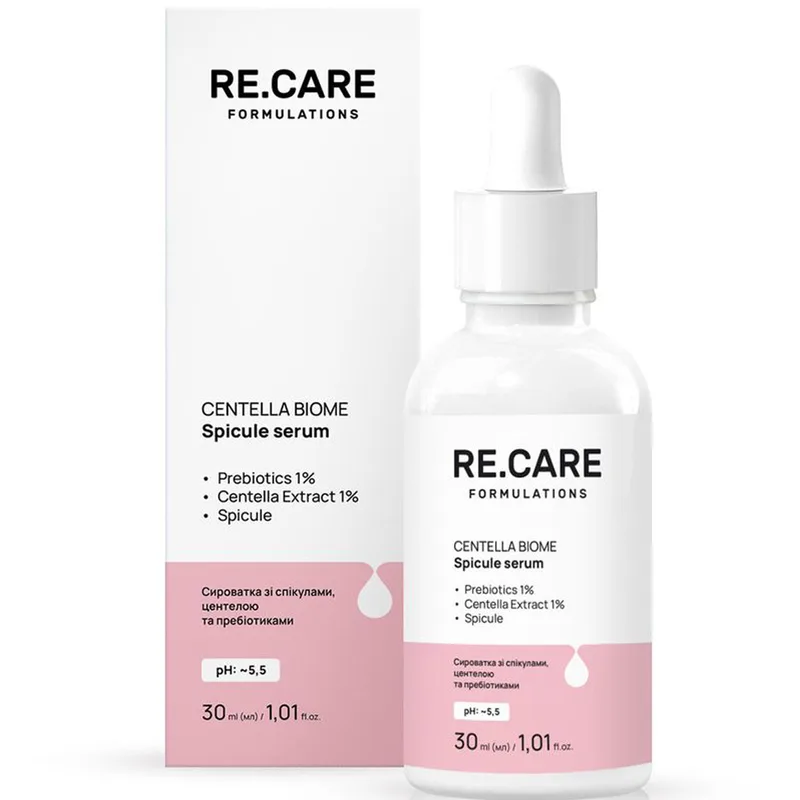 Сироватка зі спікулами, центелою та пребіотиками Centella Biome Spicule Serum, 30 мл Re.Care (354821017)