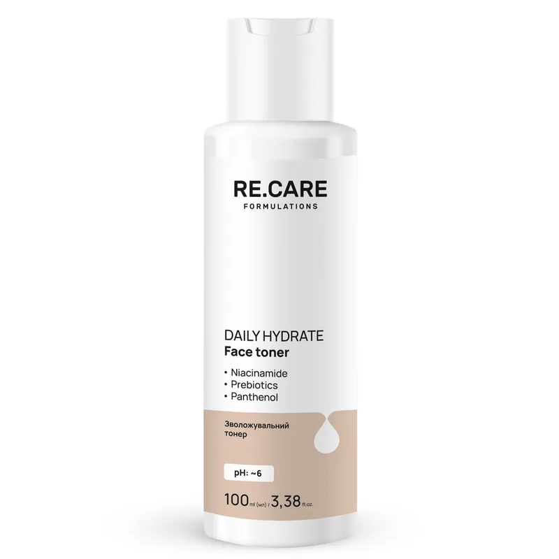 Зволожувальний тонер Daily Hydrate Face Toner, 100 мл Re.Care (343051647)