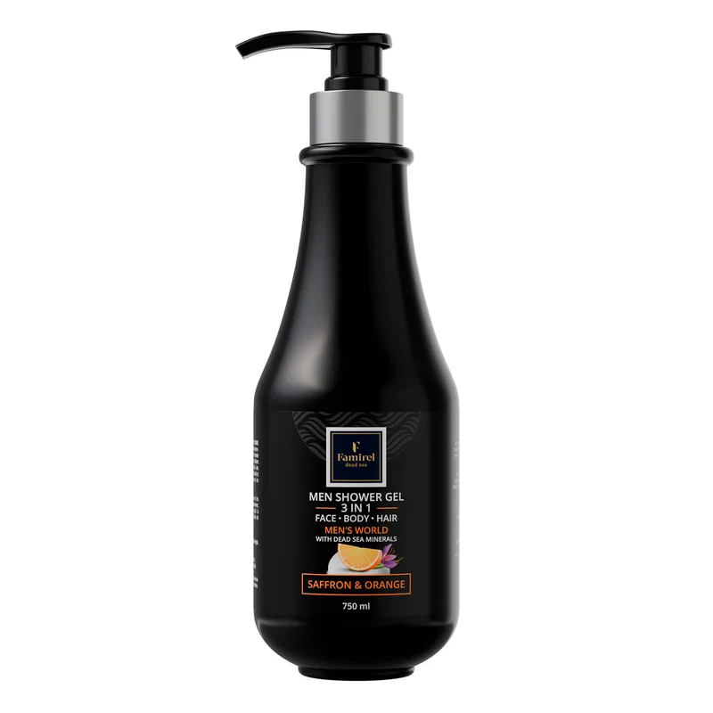Шампунь-гель для душа для чоловіків FAMIREL (Фамирель) Чоловічий світ з шафраном та апельсином 750 мл
