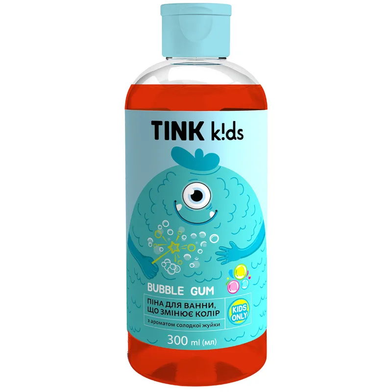 Дитяча піна для ванни, що змінює колір Tink kids Bubble Gum від 3+ років 300 мл