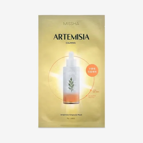 Ампульна маска для обличчя з екстрактом полину 27 мл Missha artemisia ampoule mask