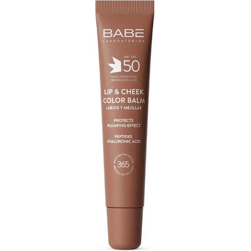 Бальзам-тінт для губ і щік Babe (Бабе) Sun Protection Mocha з гіалуроновою кислотою та пептидами SPF 50 20 мл