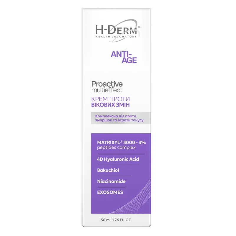 Крем для обличчя H-DERM Health Derm Laboratory Anti-Age (Анти-ейдж) Proactive multieffect проти вікових змін 50 мл