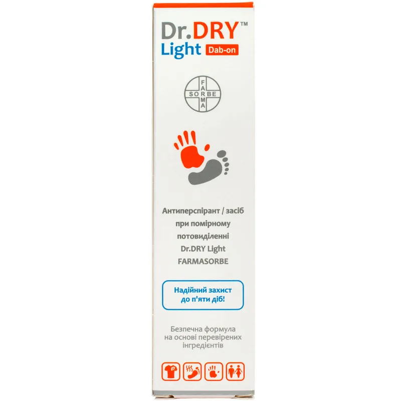 Антиперспірант/засіб при помірному потовиділенні Dr.DRY (Др. Драй) Light (Лайт) 50 мл FARMASORBЕ