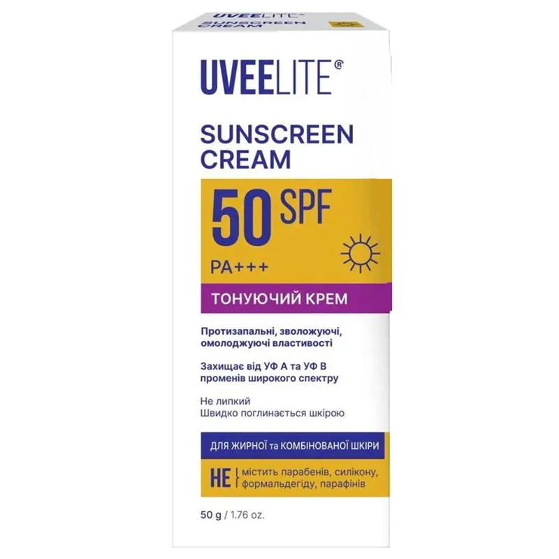 Крем для обличчя UVEELITE (Увелайт) УФ-Лайт Tinted тонуючий SPF