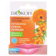 Помада гігієнічна Біокон Нат.догляд Обліпиха+календула 4,6г