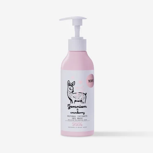 Гель для інтимної гігієни 300 мл YOPE natural intimate wash geranium & cranberry