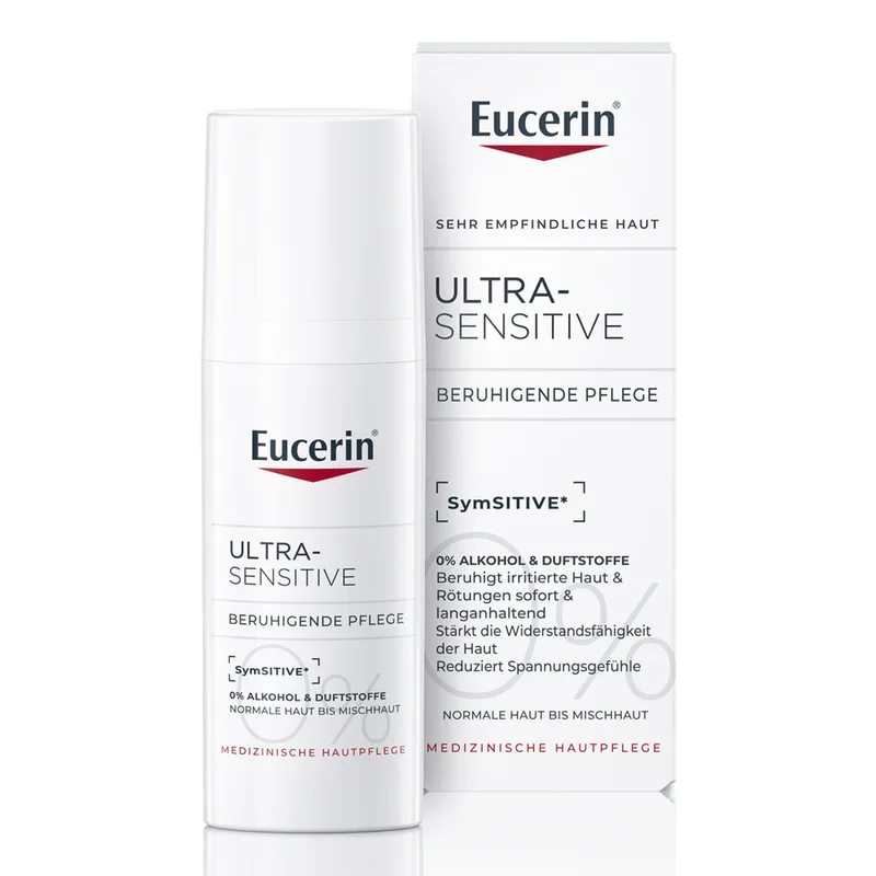 Крем для обличчя EUCERIN (Юцерин) Ultra-Sensitive (Ультрасенсітів) заспокійливий для нормальної, комбінованої гіперчутливої шкіри 50 мл