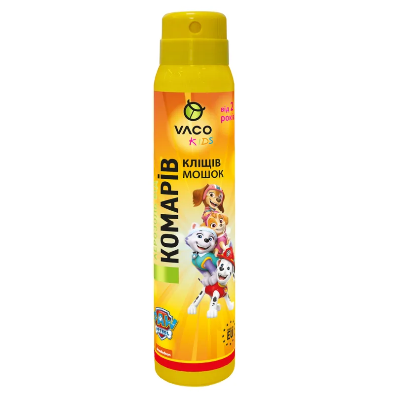 Спрей від комарів, кліщів та мошок VACO (Вако) KIDS (Кідс) Paw Patrol для дітей з 2-х років репелентний 100 мл