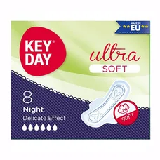 Прокладки KEY DAY 621/1188 ультра тонкі з крильцями ULTRA SOFT SUPER №8