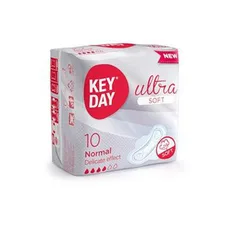 Прокладки KEY DAY 0614/1171 ультра тонкі з крильцями ULTRA SOFT NORMAL №10