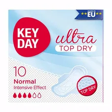 Прокладки KEY DAY 0645/1201 ультра тонкі з крильцями ULTRA TOP DRY NORMAL №10