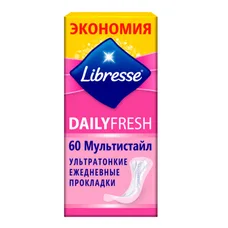 Прокладки Libresse Щоденні Dailyfresh Multistyle ультратонкі №60