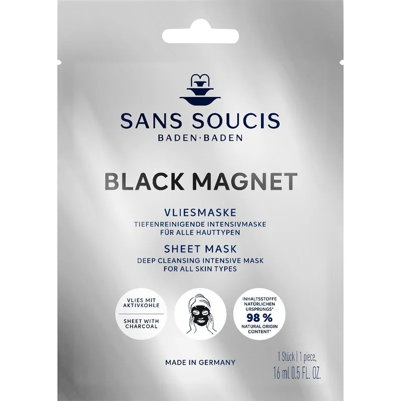 Маска Sans Soucis (Сан Сусі) тканинна Black Magnet очищувальна 16 мл