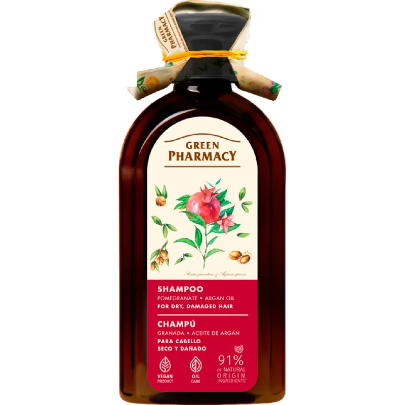 Шампунь для сухого та пошкодженого волосся GREEN PHARMACY (Грін Фармасі) гранат та арганова олія 350 мл