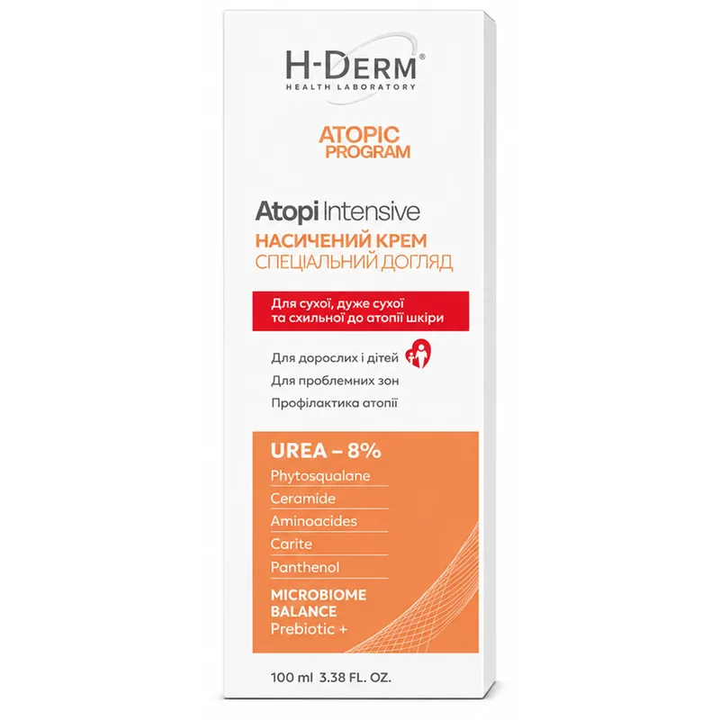 Крем для обличчя та тіла H-DERM Health Derm Laboratory (Хелс Дерм Лабораторі) Аtopi Intensi (Атопі Інтенси) насичений із серії Atopic Program 100 мл