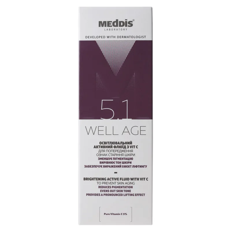 Освітлювальний активний флюїд Meddis Well Age з Vit C 30 мл (4820229611216)