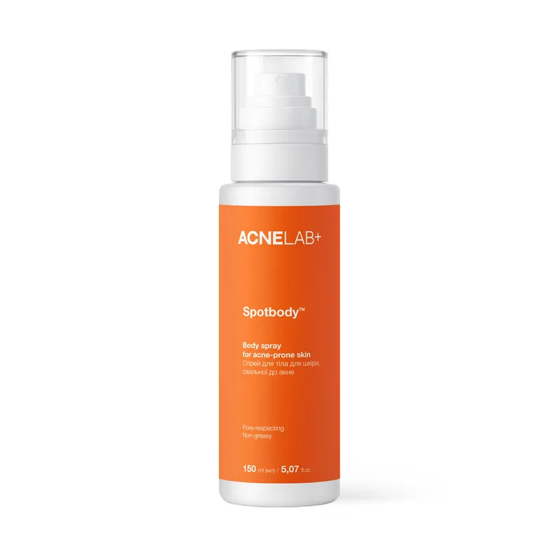 Спрей для тіла для шкіри, схильної до акне Spotbody Body spray for acne-prone skin ACNELAB+ 150 мл 4823109413085
