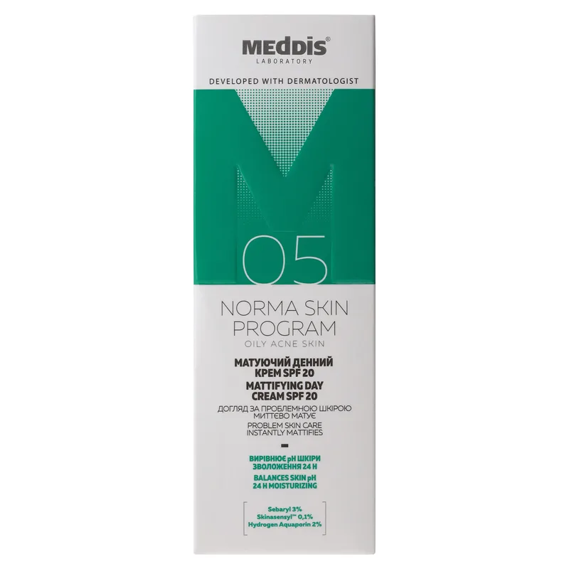 Крем для обличчя MEDDIS (Меддіс) Norma Skin Program матуючий SPF 20 30 мл